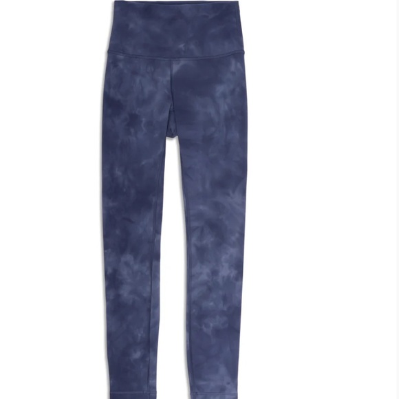 Lululemon Wunder Train High Rise Diamond Dye Naval Blue 25 inch - size 4 - Picture 5 of 9